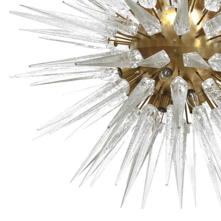Mid Century Modern Sputnik Murano Glass And Brass Italian Chandelier photo furniture