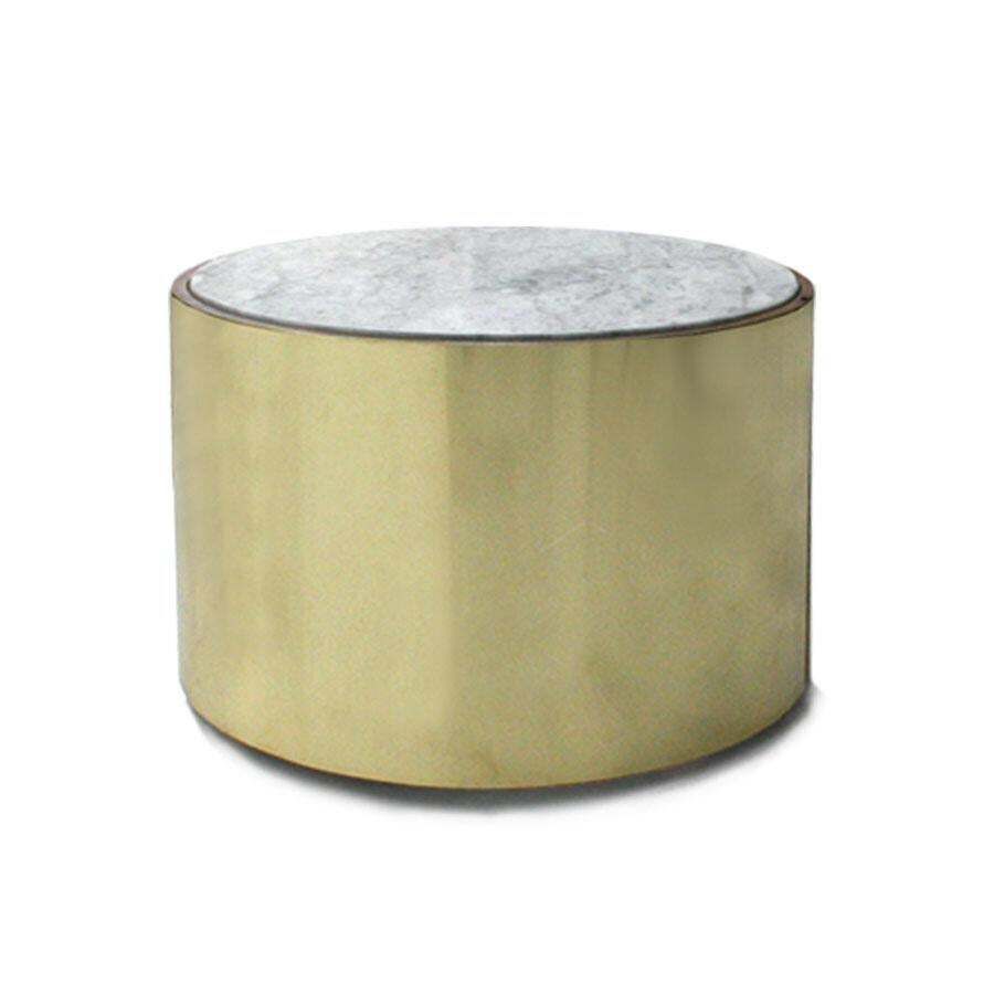 L.A. Studio Modern Brass And Marble Set Of Three Italian Side Tables photo 7397.0