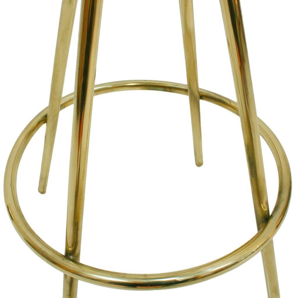 Mid Century Modern Style Brass And Goat Fur Italian Stools photo 1161.0