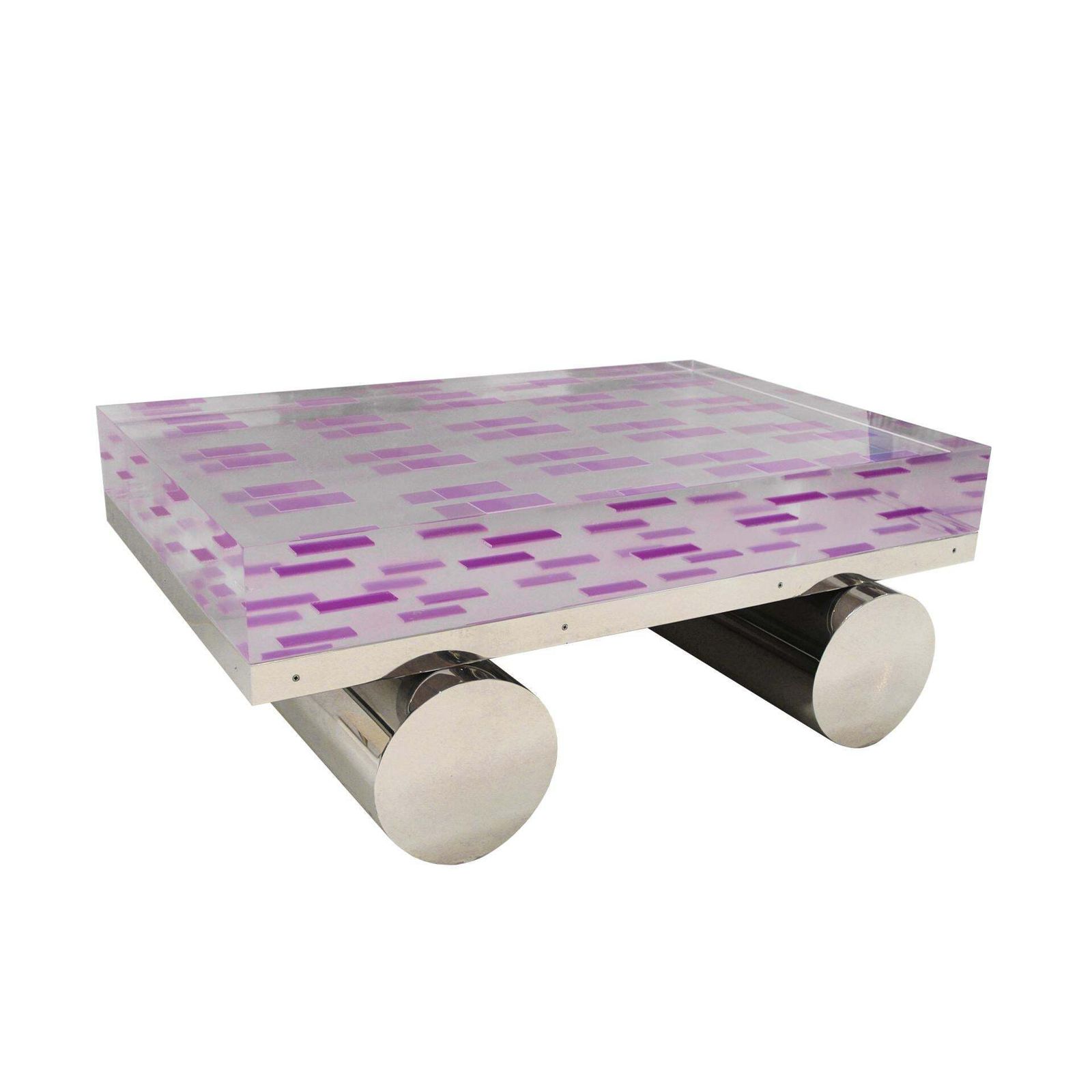 "On The Road" Coffe Table Made Of Plexiglass And Steel Base By Superego Studio photo vinterior