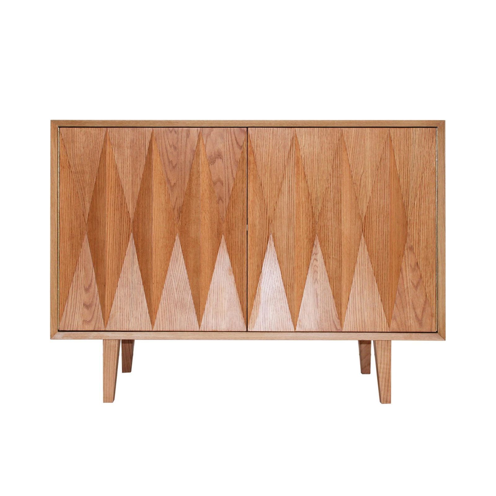 Mid Century Modern Style Oak Wood Pair Of Italian Sideboards By L.A Studio photo furniture