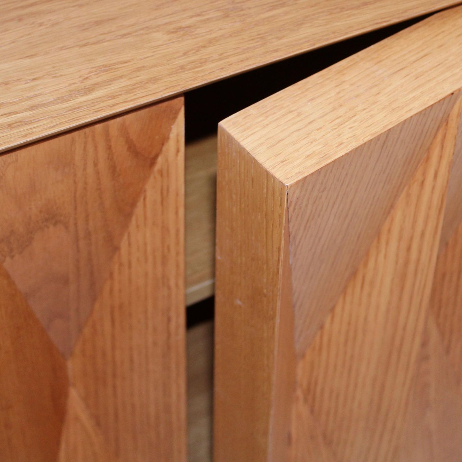 Furniture Mid Century Modern Style Oak Wood Pair Of Italian Sideboards By L.A Studio photo
