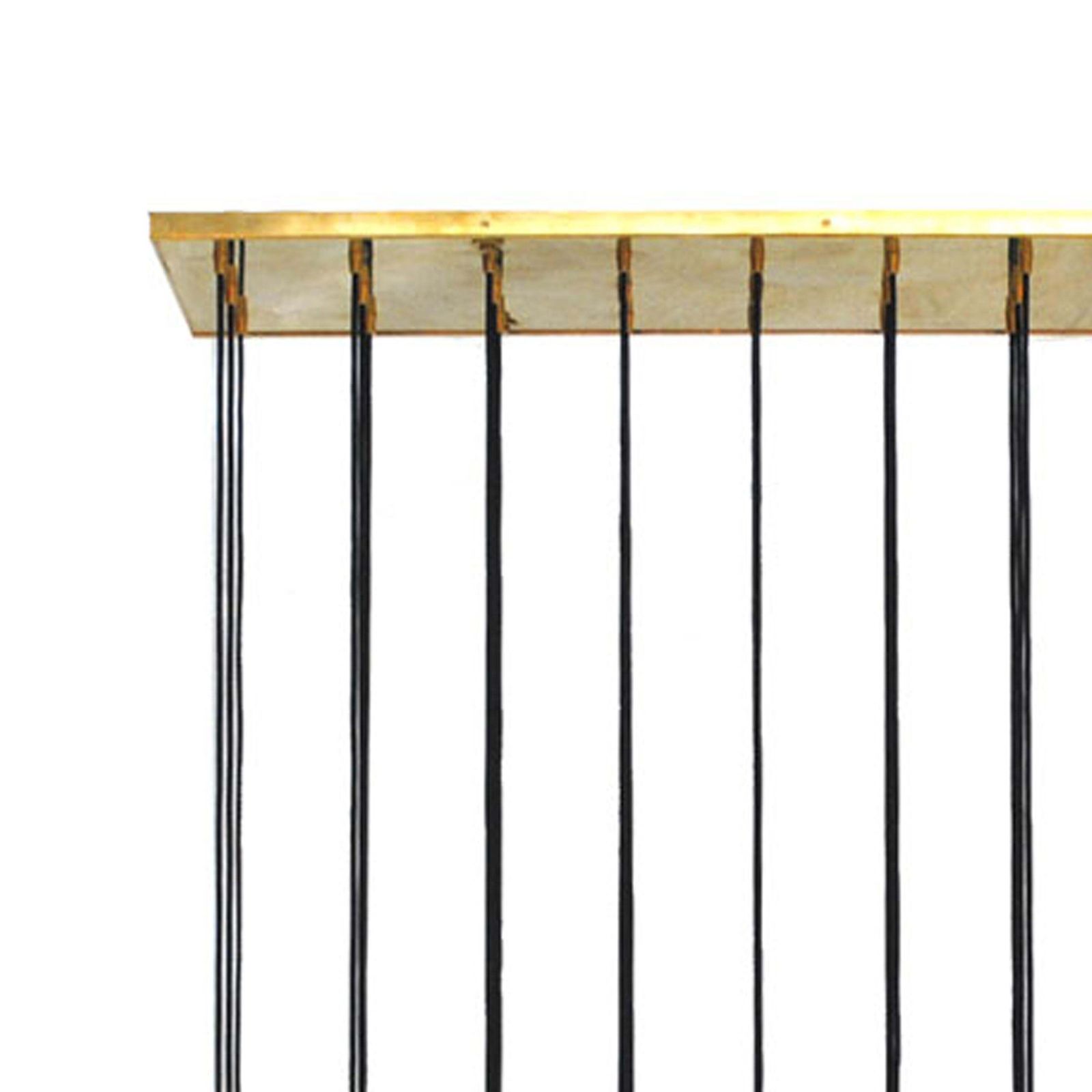 Contemporary Modern Italian Murano Glass And Brass Suspension Lamp photo for sale
