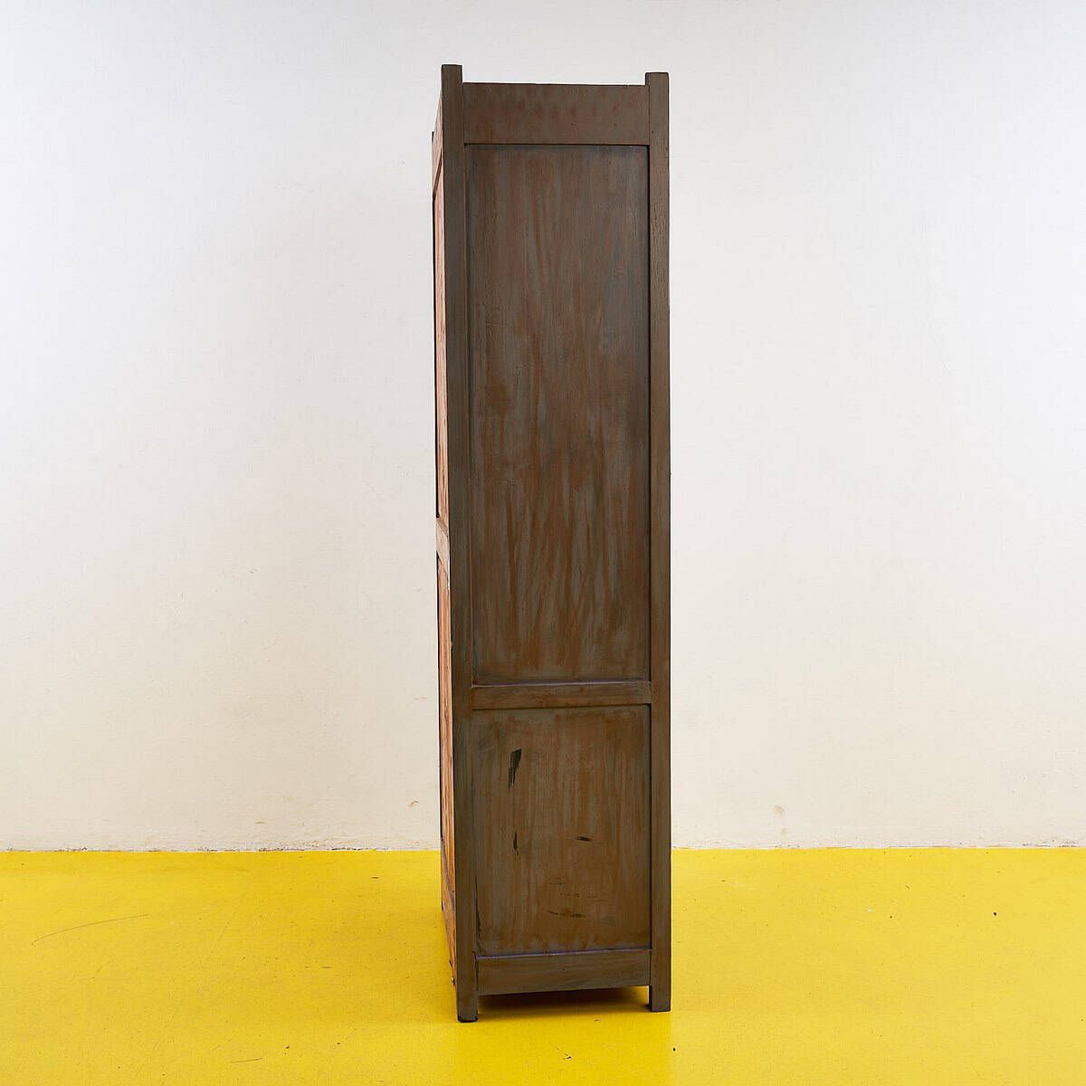 Ancient Rustic Wooden Wardrobe photo vintage
