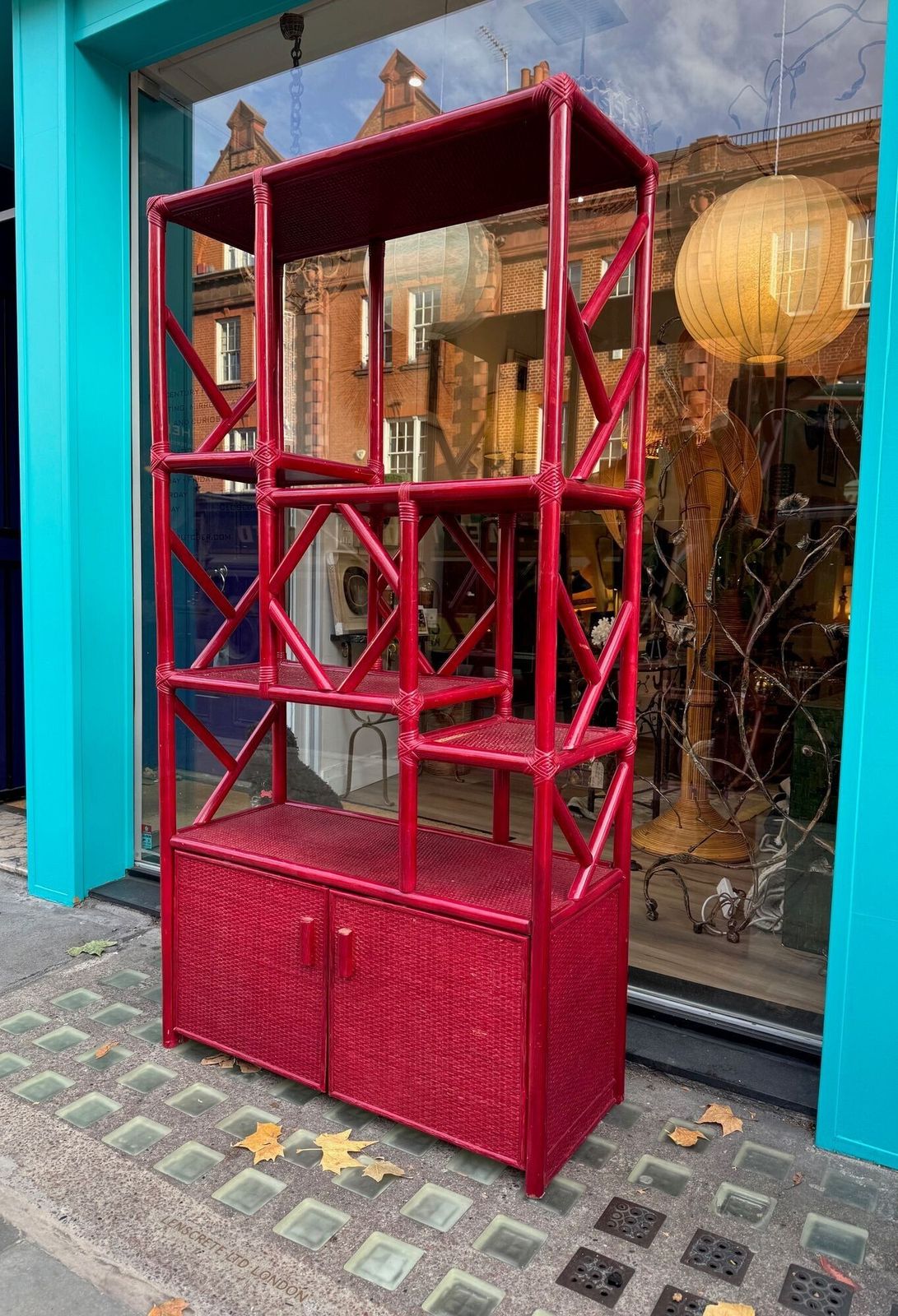 An Italian 1970s Burgundy Red Shelving Unit By Vivai Del Sud photo furniture