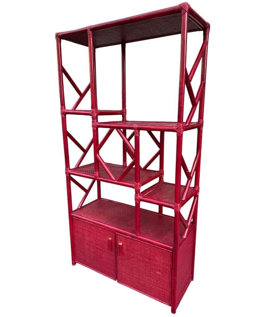 photo buy An Italian 1970s Burgundy Red Shelving Unit By Vivai Del Sud