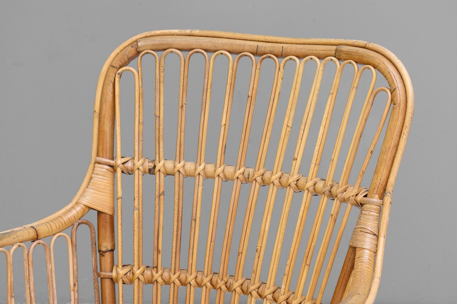 Pair Of Cane Armchairs photo vintage
