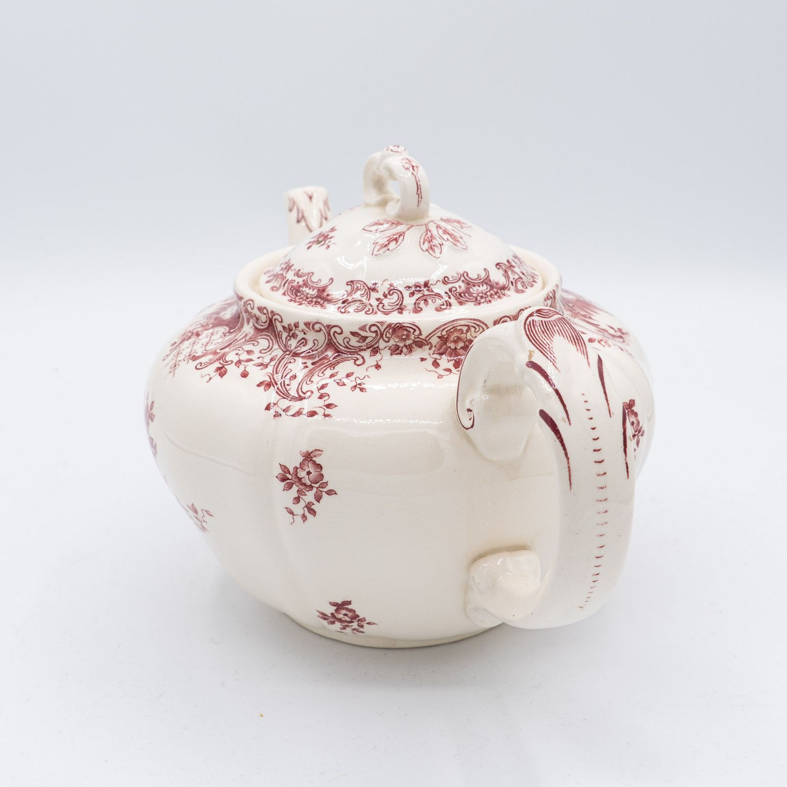 Pink Floral Transferware Tea Pot "Valeria"   Villeroy & Boch   1920s   Late Victorian / Edwardian Revival Tradition photo Home Decor