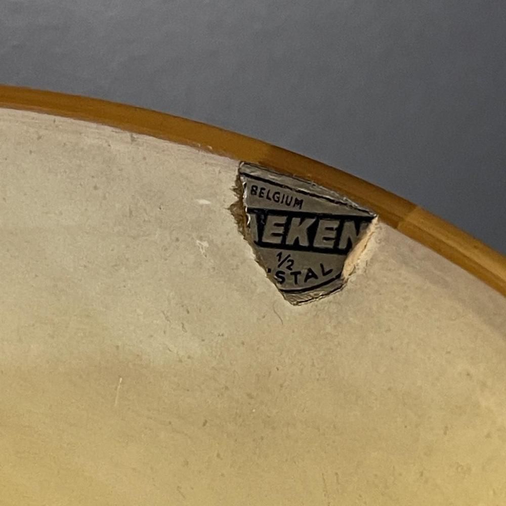 photo furniture Art Deco Golden Sandblasted Glass Vases By Verreries De Laeken, 1935, Set Of 2