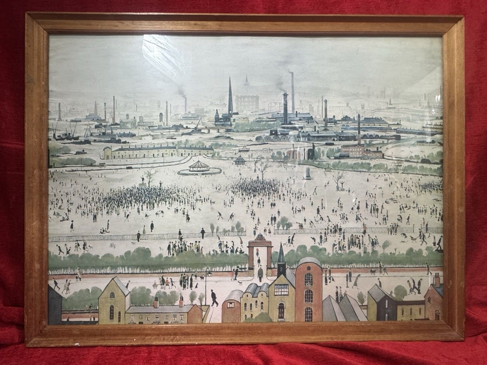 Sunday Afternoon "The Battle Of Life" By Laurence Steven Lowry Print On Board photo Art