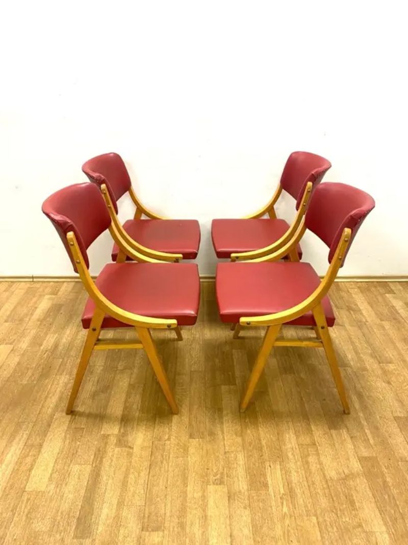 Set Of 4 Chairs, Ludvík Volák, 1970s, Czechoslovakia photo furniture