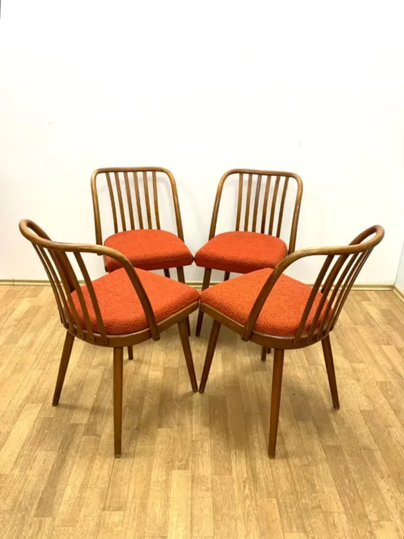 Set Of 4 Chrome Armchairs, 1970s, Czechoslovakia photo for sale