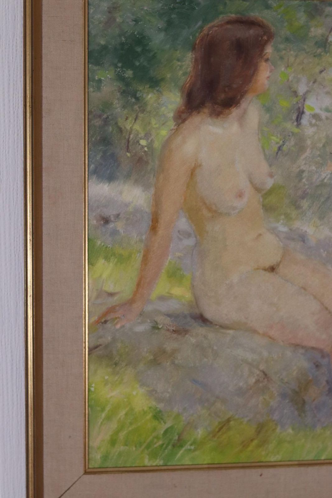 Original Norwegian Oil On Canvas – “Sitting Woman” By Karl Vilhelm Anstensen – Signed & Framed – 66 × 74 Cm (26.0" × 29.1") photo 545.0