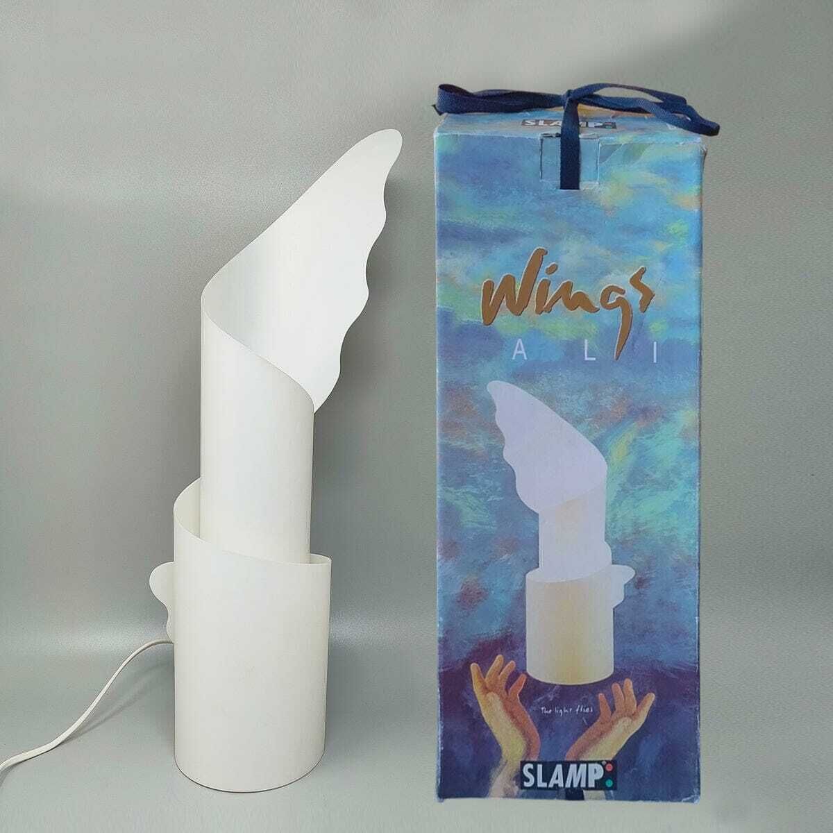 photo furniture 1980s Gorgeous Slamp "Wings   Ali" Table Lamp Designed By Riccardo Raco For Samuel Parker. Made In Italy