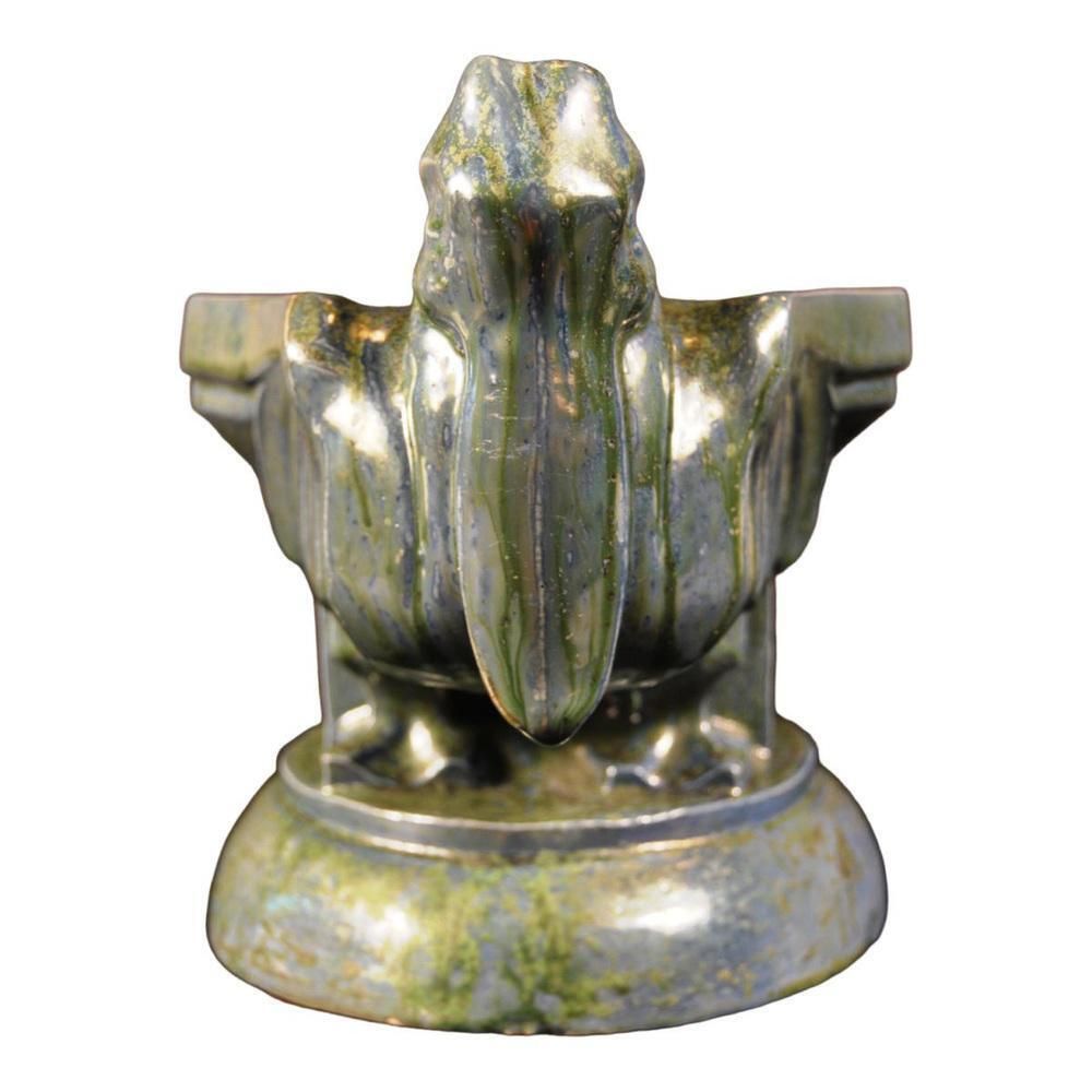 Art Deco Pelikanvaas In Bouffioulx Steengoed Van Roger Guerin, 1925 photo Woonaccessoires