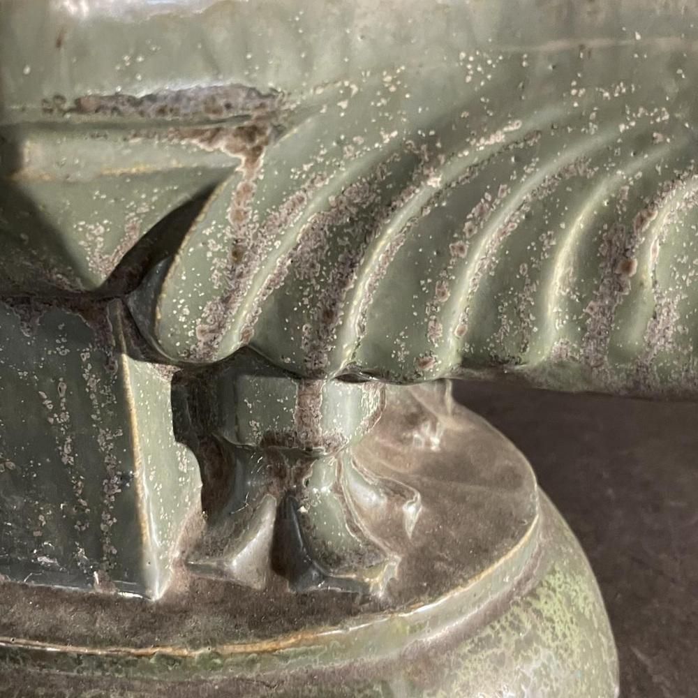 photo furniture Art Deco Pelican Planter In Bouffioulx Stoneware By Roger Guerin, 1925