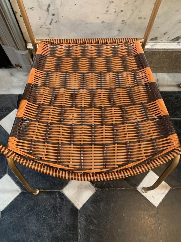 Vintage Italiaanse Scoubidou Fauteuils Voor Tuin Of Terras, Ca. Jaren 1950, Set Van 6 photo vintage
