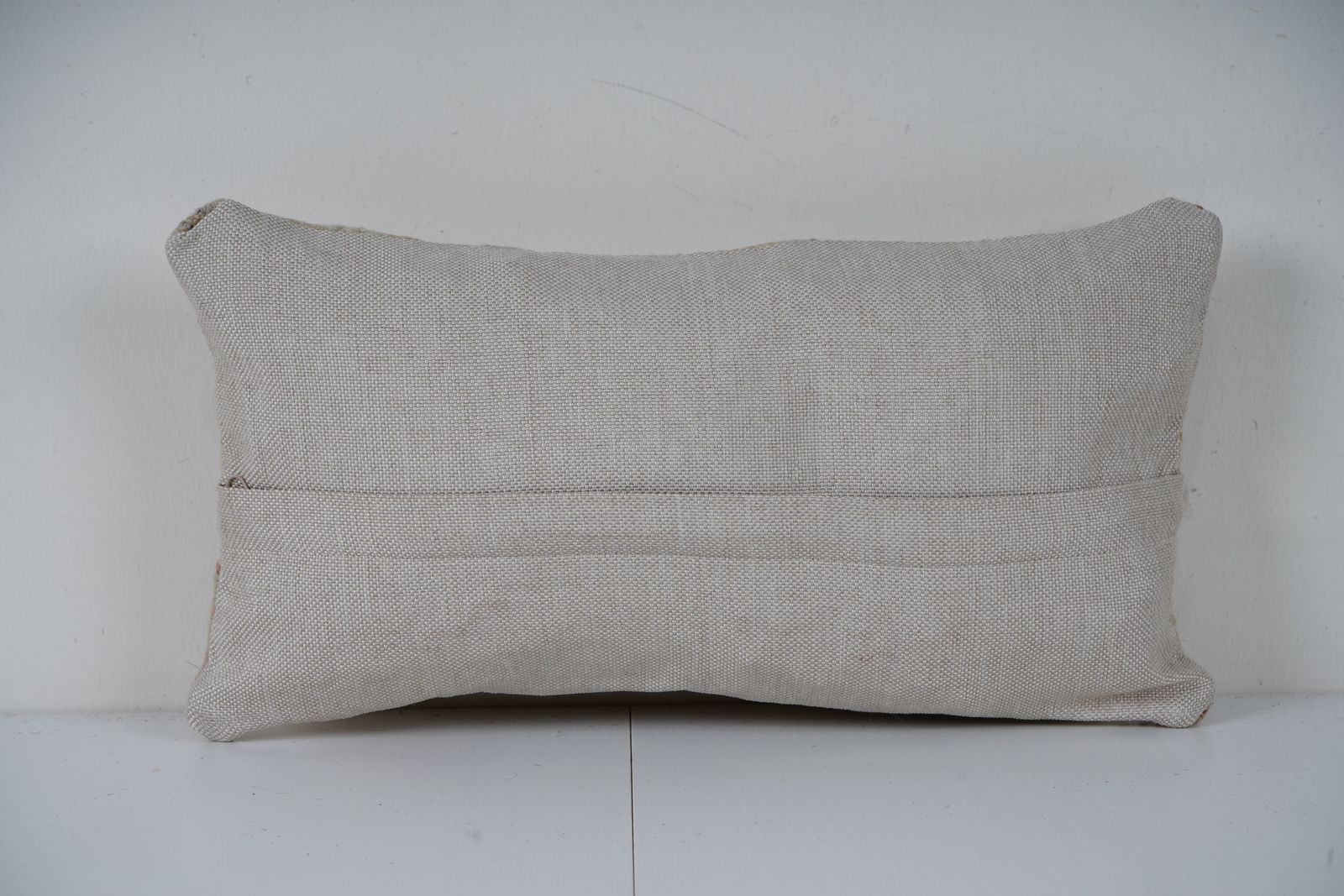 Muted Color Kilim Lumbar Pillow Cover, Vintage Turkish Textile Decor photo furniture