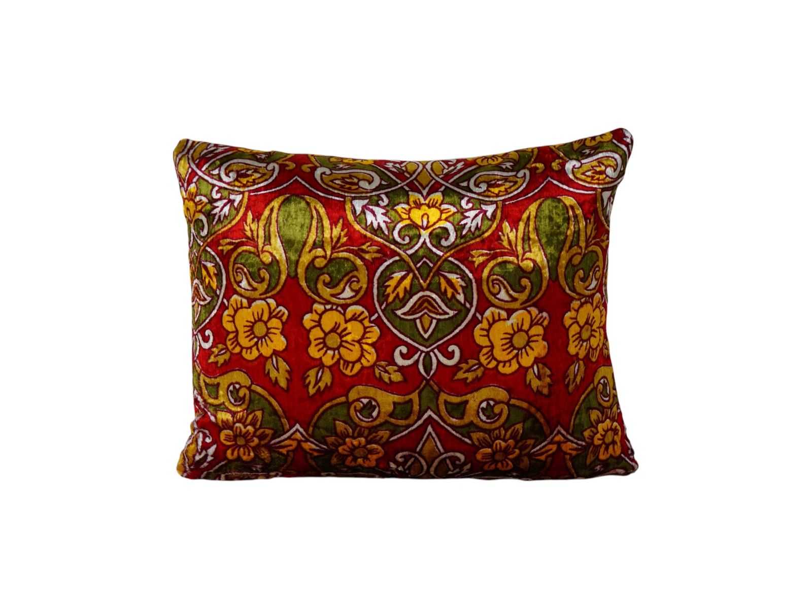 Red Velvet Pillow Cover, Tribal Turkish Pillowcases, French Decor