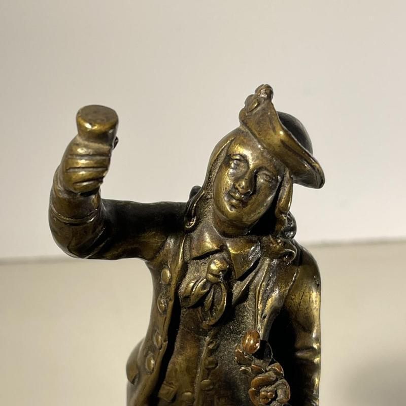 Desk Bell Figurine In Bronze With Acorn Shaped Chimes, 19th Century photo furniture