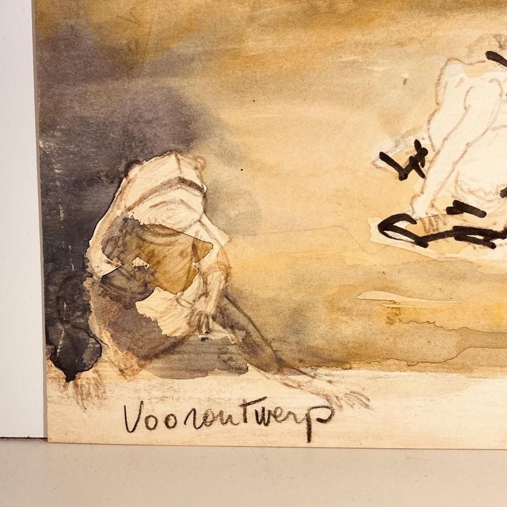 Jan Burssens, Abstract Composition, Mixed Media, Mid 20th Century photo vinterior