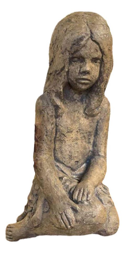Stoneware Girl In The Style Of Elie Van Damme For Amphora, 1970s