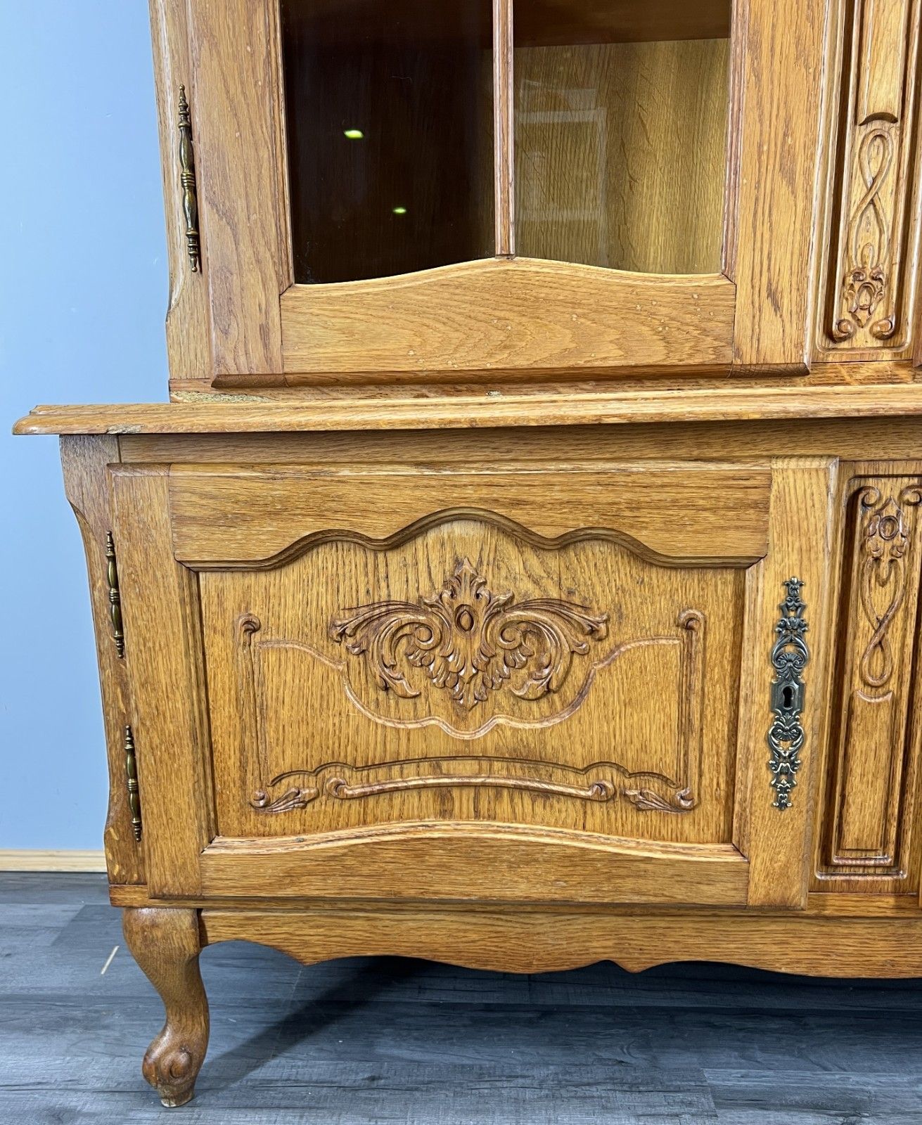 Bookcase Vintage French Louis XIV Style Display Cabinet Sideboard Lot 4479 photo vintage