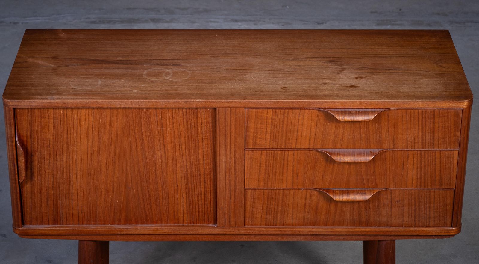 Danish Teak Chest Of Drawers Attributed To Aksel Kjersgaard, 1960s photo vintage