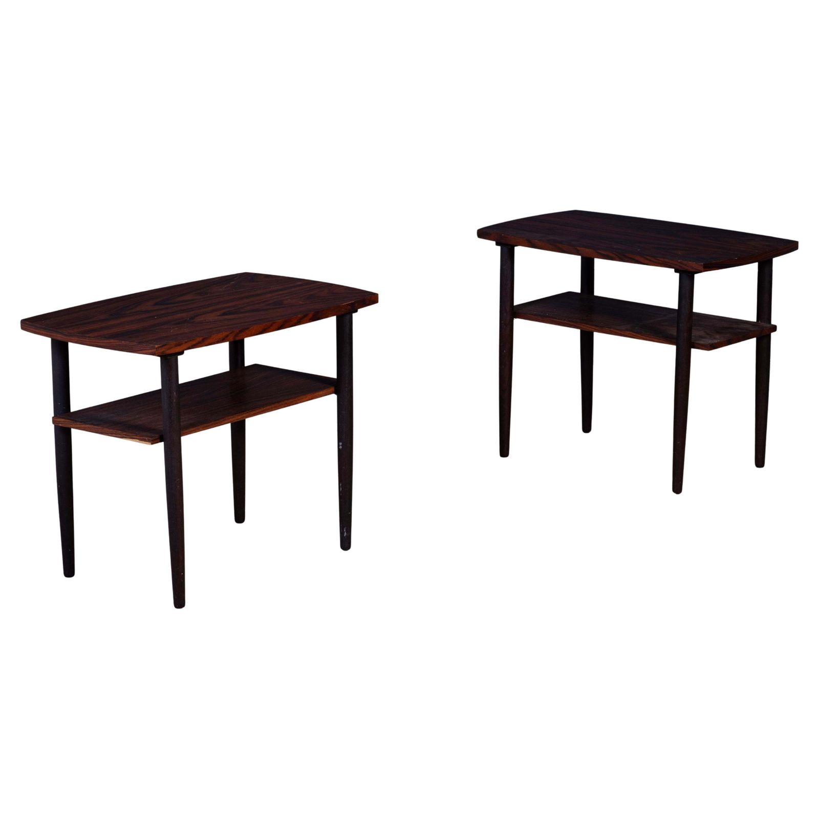 Pair Of Danish Rosewood Side Tables, Denmark, 1960s