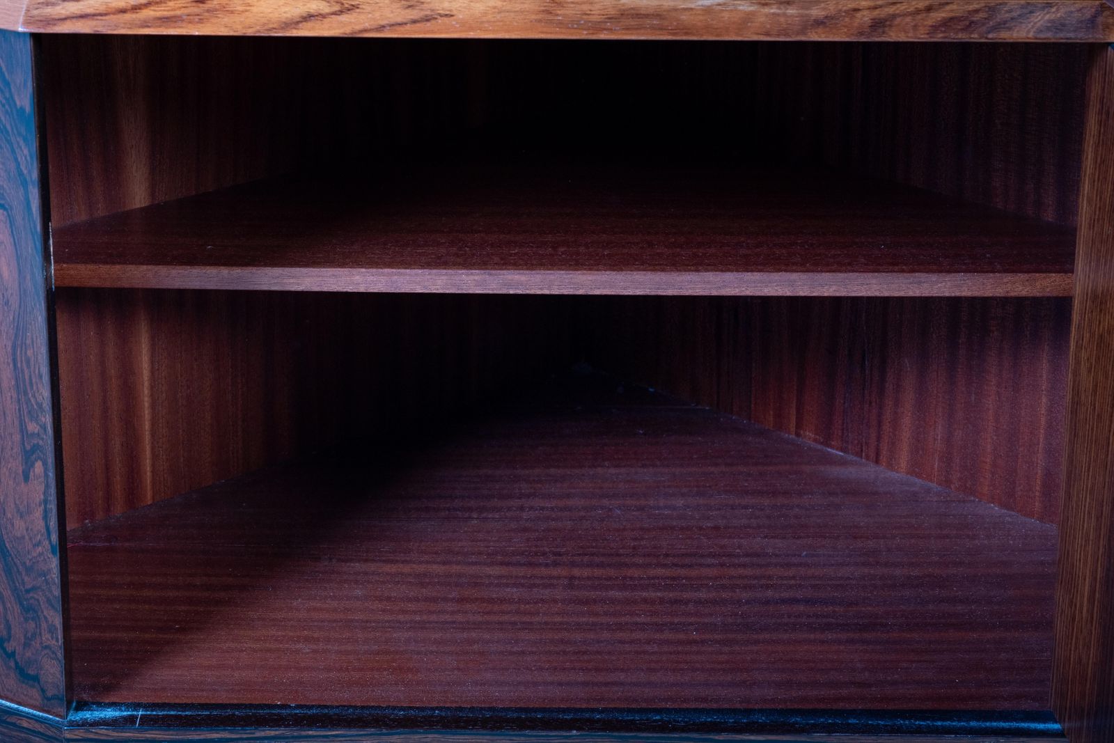 Danish Mid Century Rosewood Corner Cabinet / Bar Cabinet, 1960s photo vinterior