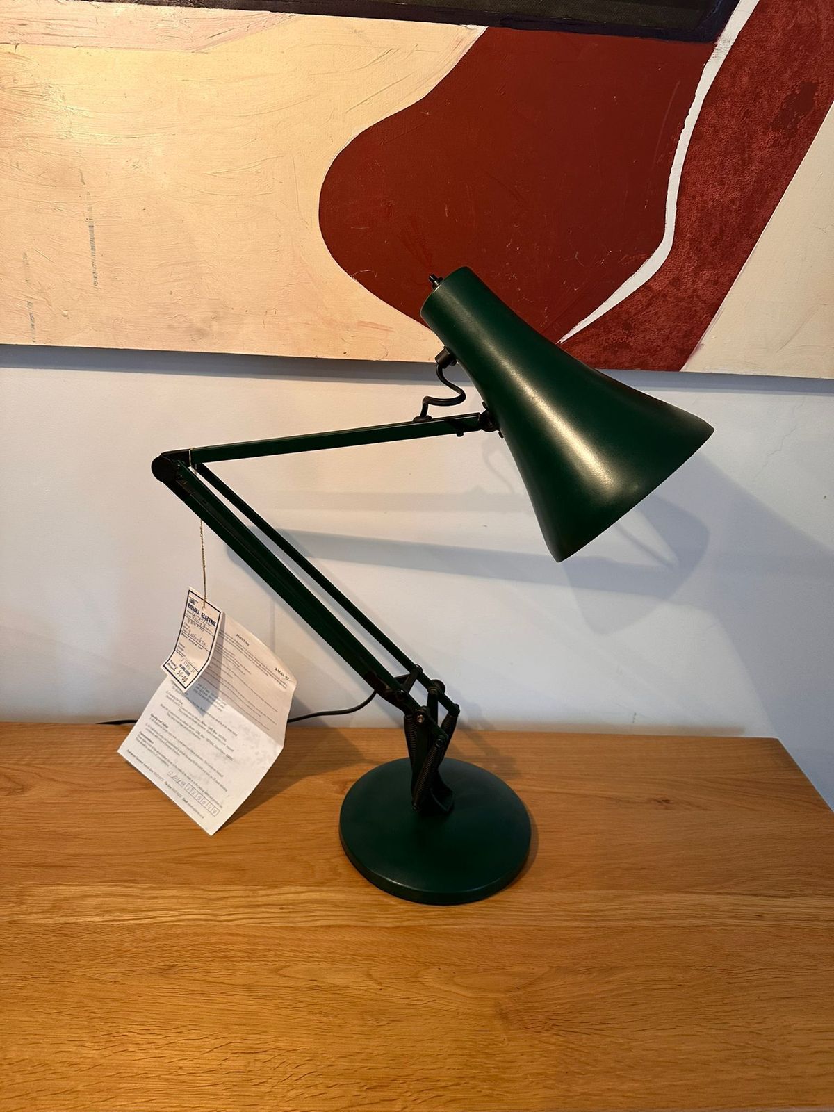 Extra Rare Unused Anglepoise Lamp With Original Receipt   1998   Dark Green   Perfect Condition