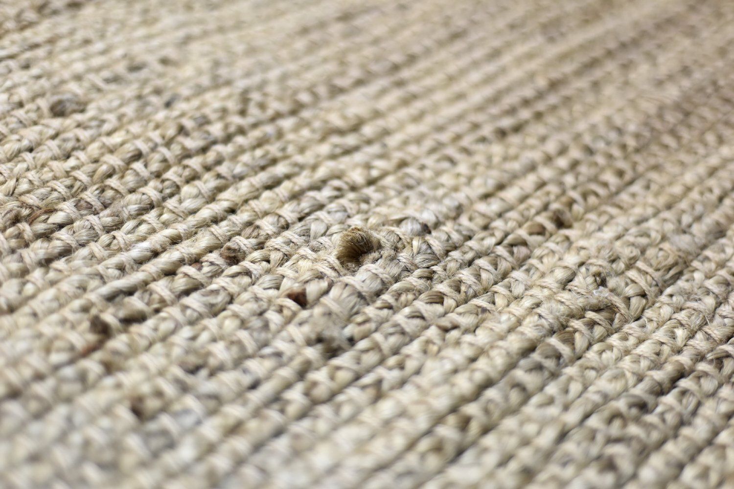 1779.0 Vintage Indian Natural Brown Flatwoven Jute Rug, 1970s photo