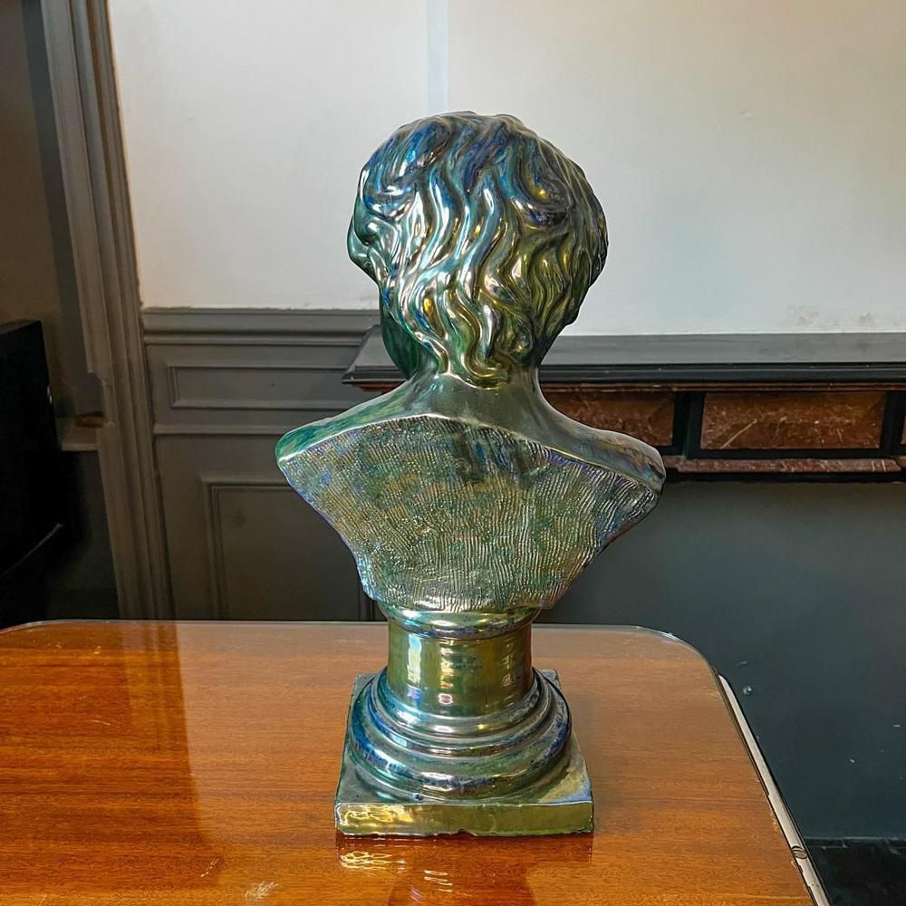 1278.0 Bust Of A Young Boy In Salted Stoneware By Louis Gustave Cambier & Roger Guerin, 1925 photo