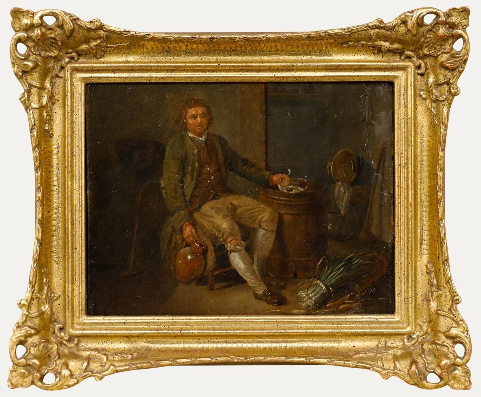 Attrib. Michel Nicolas Lepicie (1735 1784) Oil, The Drunken Grocer