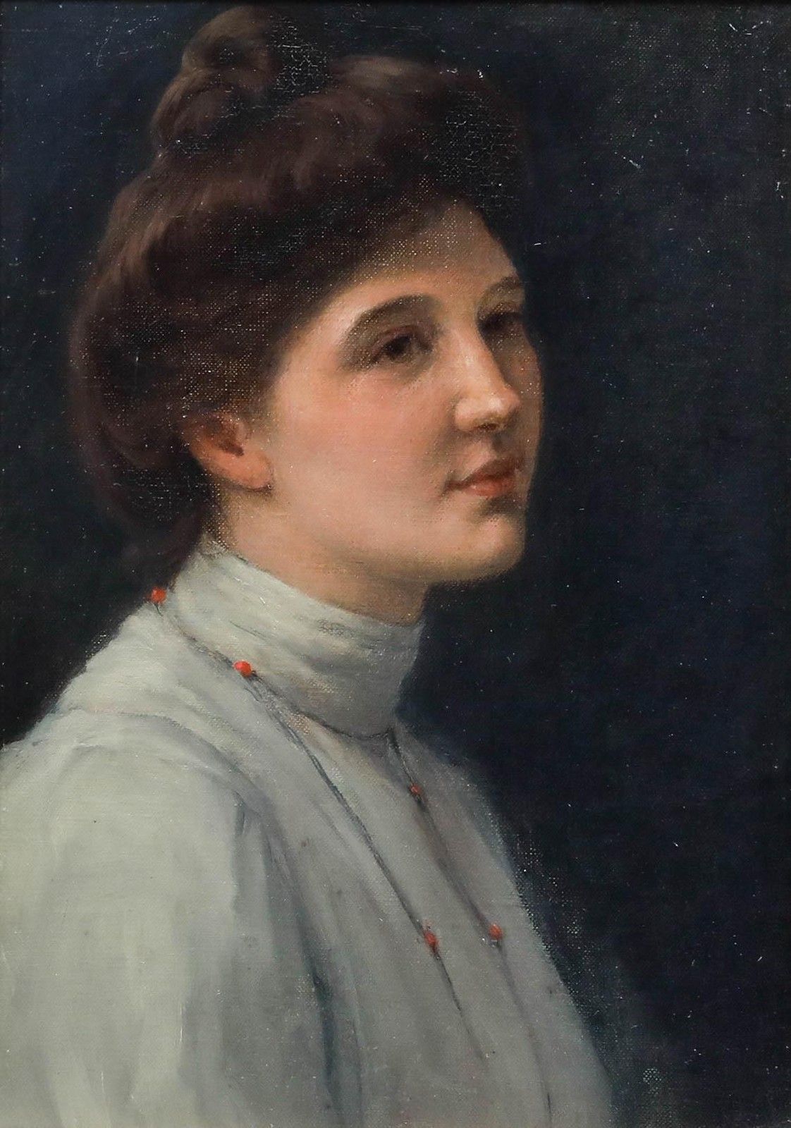 Alfred Ward (Act.1873 1927) Framed Late 19th Century Oil, Portrait Of A Lady photo furniture