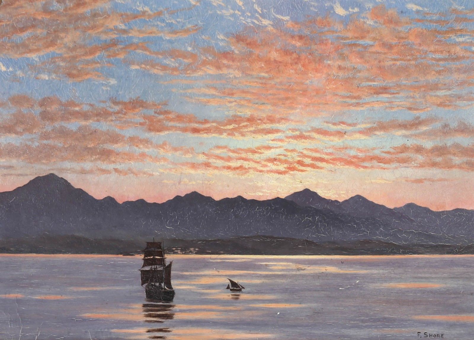 Frederick William John Shore (1844 1916) Oil, West Coast Of Scotland