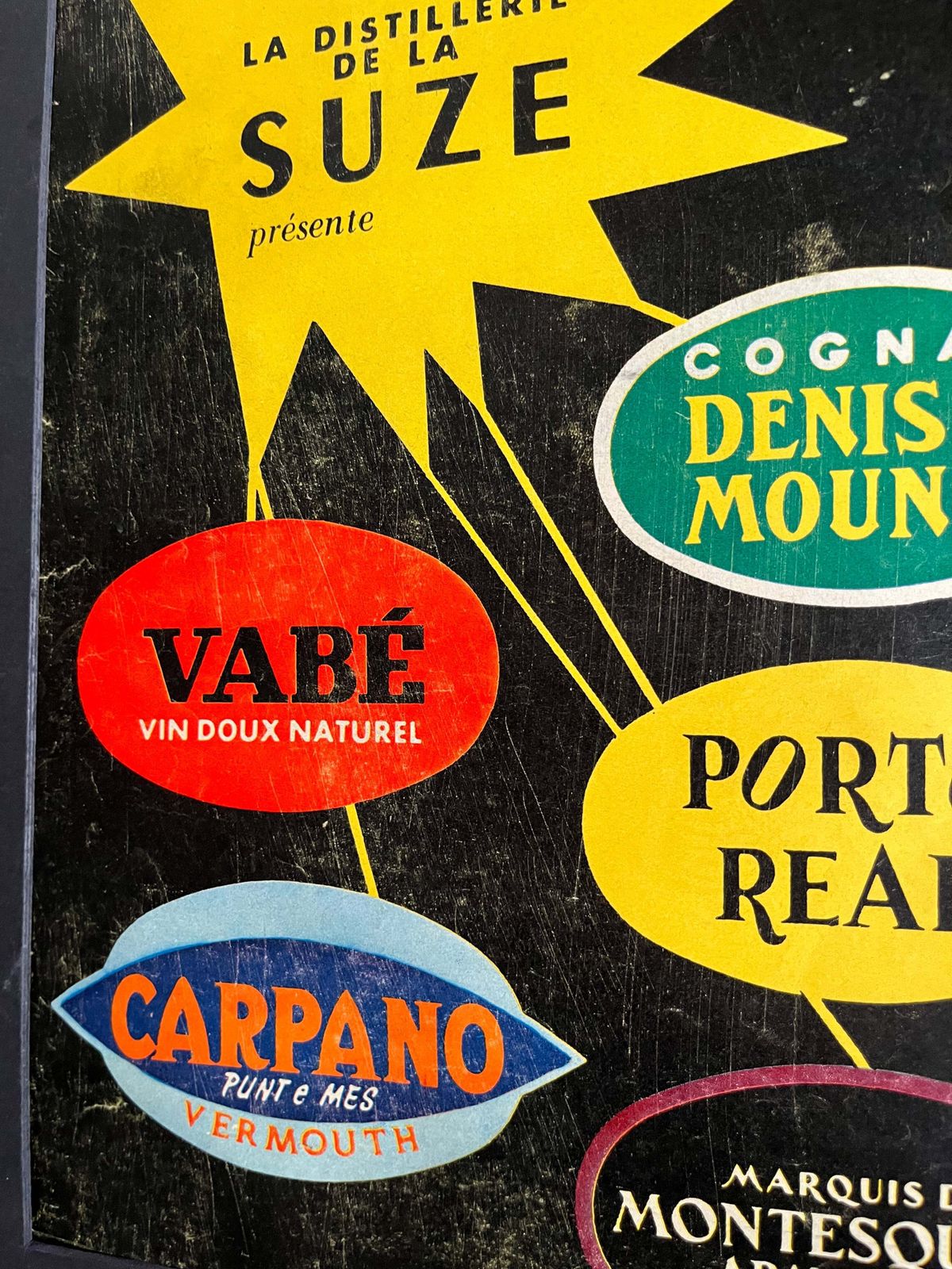 Vintage Original Advertising Print   Carpano, Suze, France, 1950's photo furniture