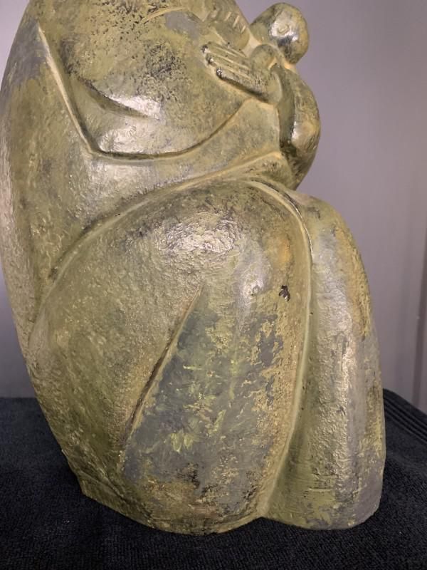 Paul Baeke, Modernist Art Deco Maternity Woman & Child, 1958, Concrete photo vinterior