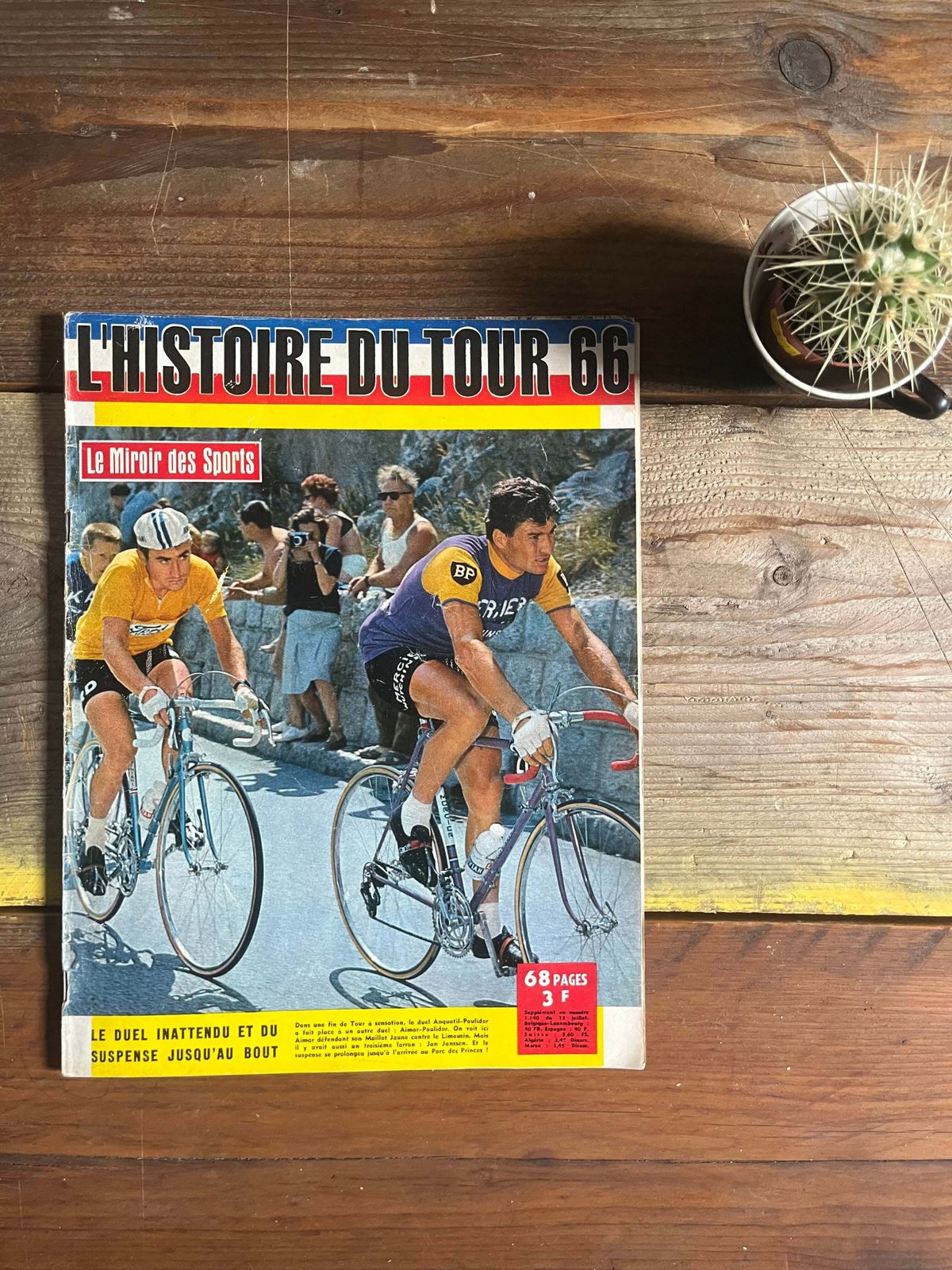Tour De France 1966 Original Magazine Cover Artwork photo furniture