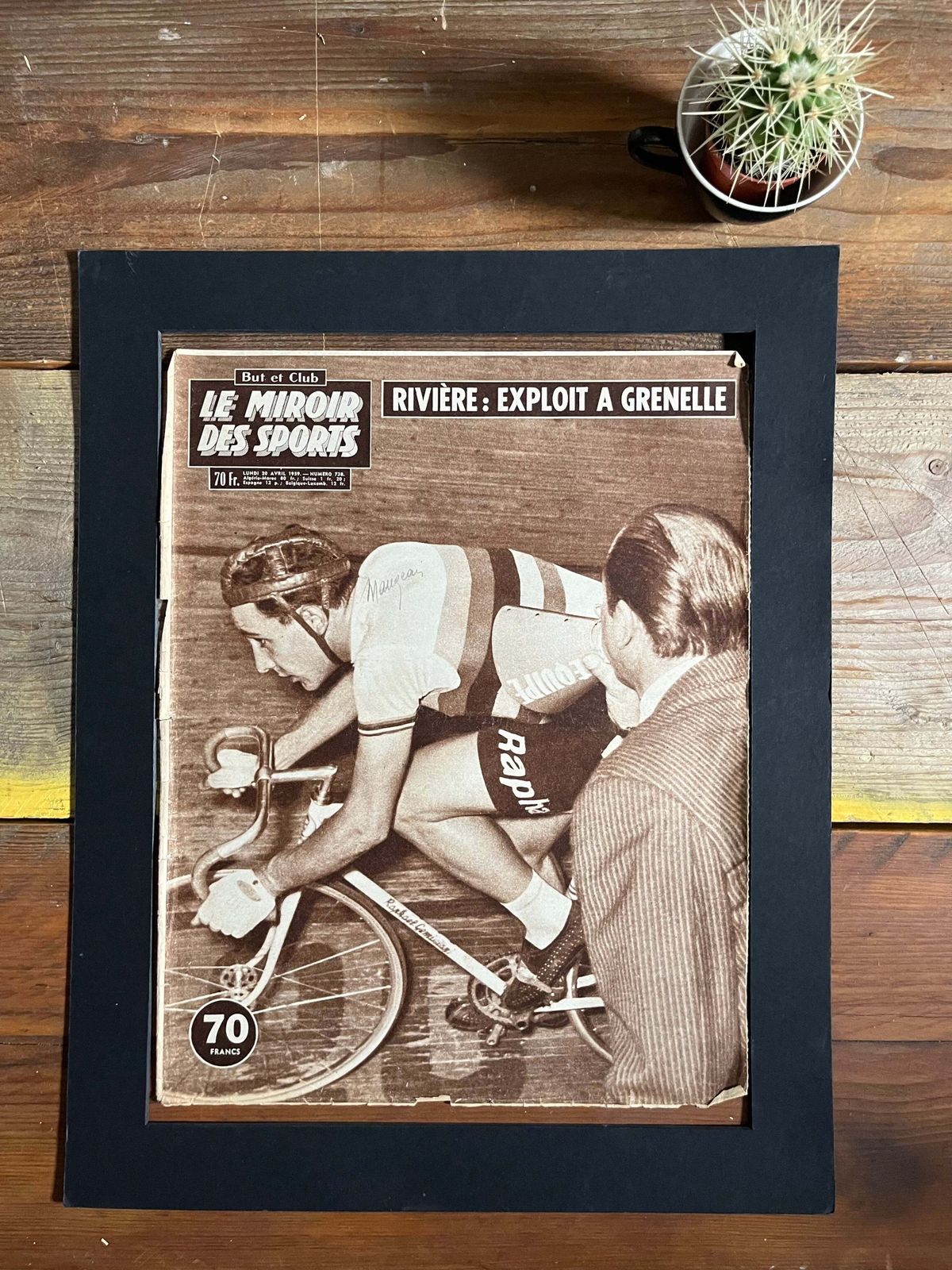 Vintage Cycling Print   Roger Rivière, St Raphael Pista, Original, 1959