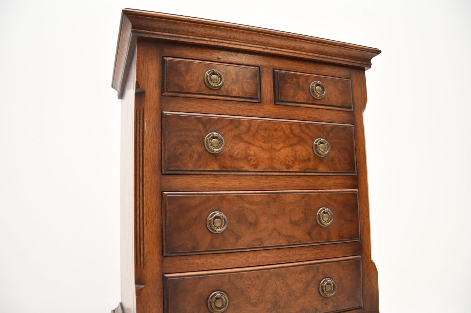 Small Antique Burr Walnut Chest Of Drawers photo Furniture