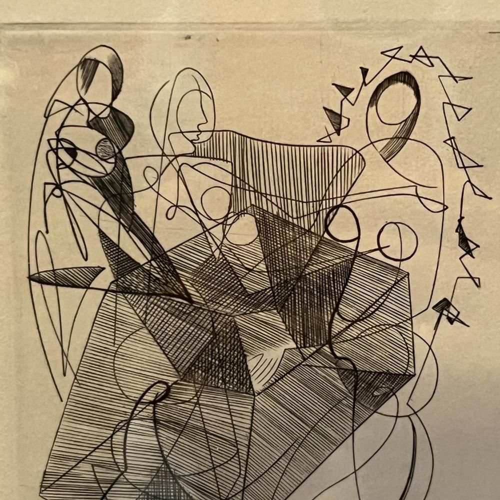 Kunst René Mels (Meulemans), Composities, Etsen, 1945, Set Van 3 photo