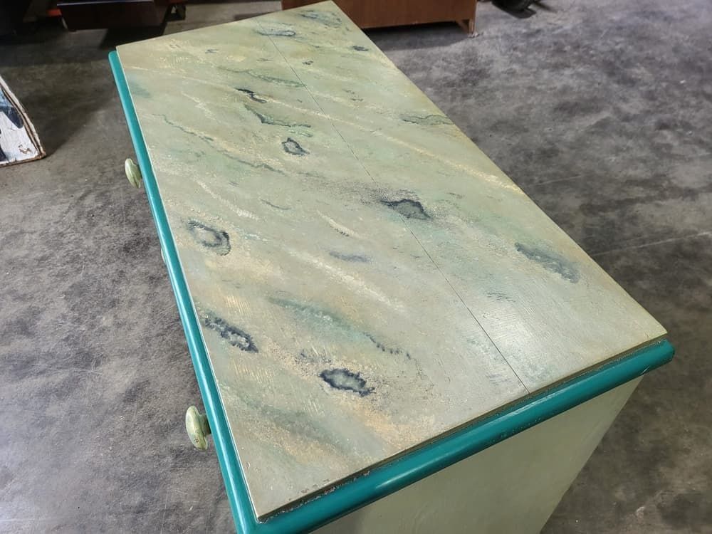 Antique Victorian Painted Small Low Chest Of Drawers photo furniture