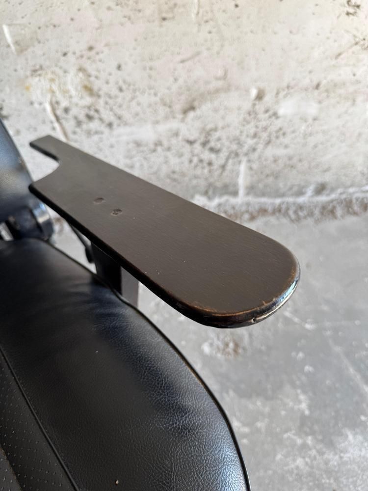 Vintage Racing Chair In Black Imitation Leather photo vinterior