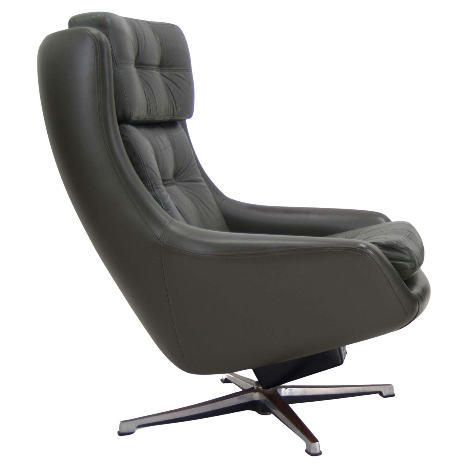 Mid Century Draaiende Schommel Fauteuil, Peem, Finland, Jaren 1970