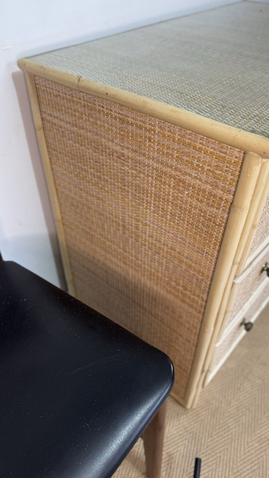 photo furniture Mid Century Retro Vintage Chest Of Drawers Wicker