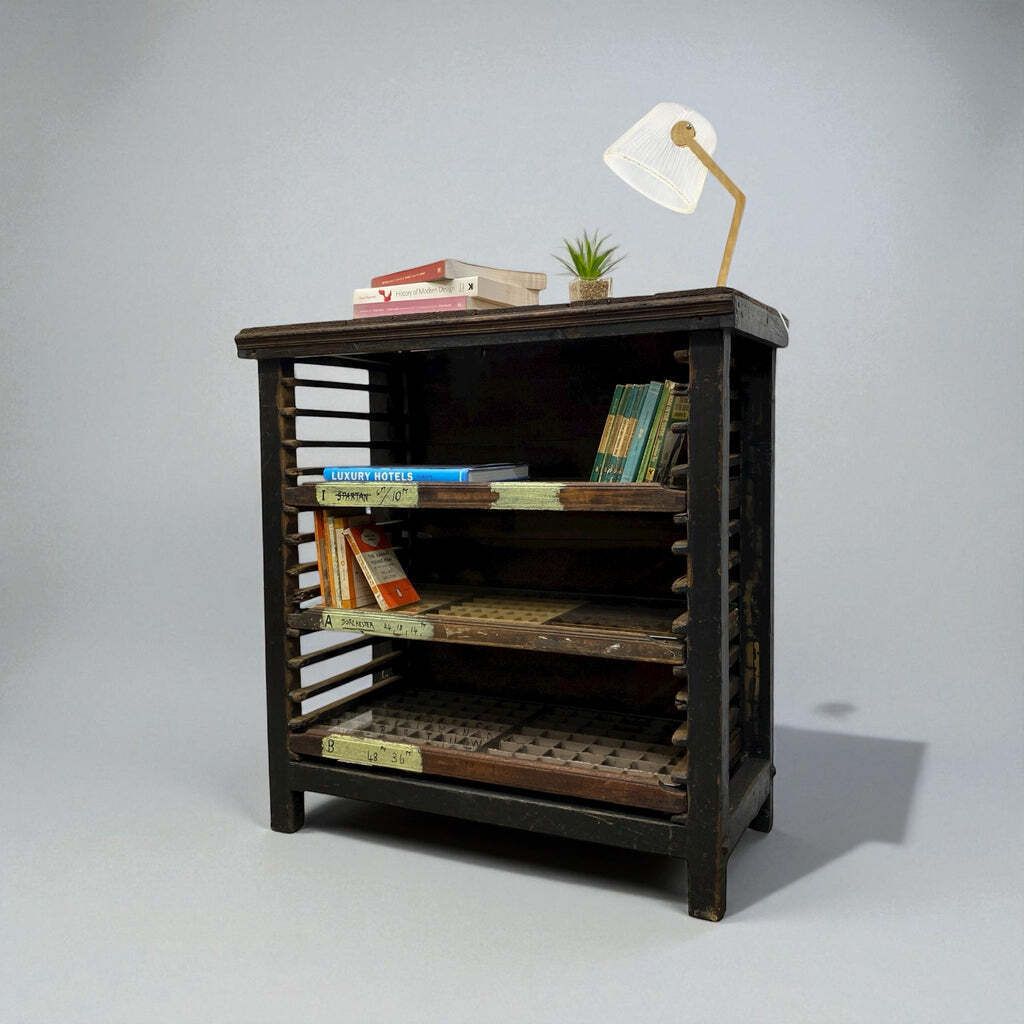 Bookcase Print Rack Antique, Mid 20th Century photo Furniture