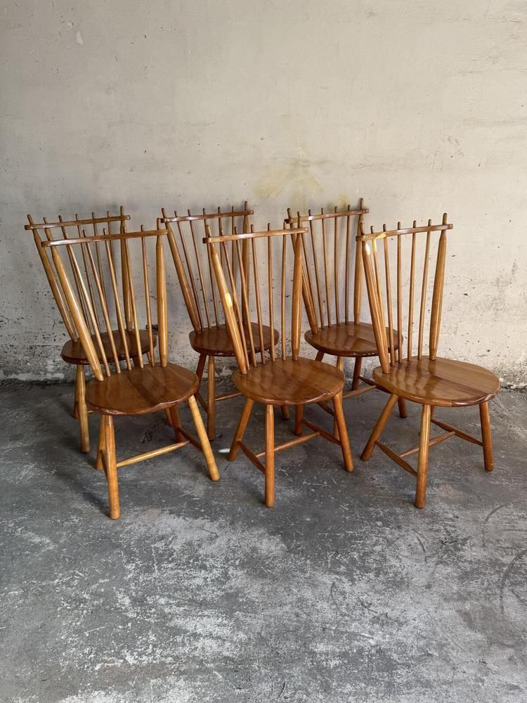 Furniture Dining Chairs By De Ster Gelderland, Set Of 6 photo