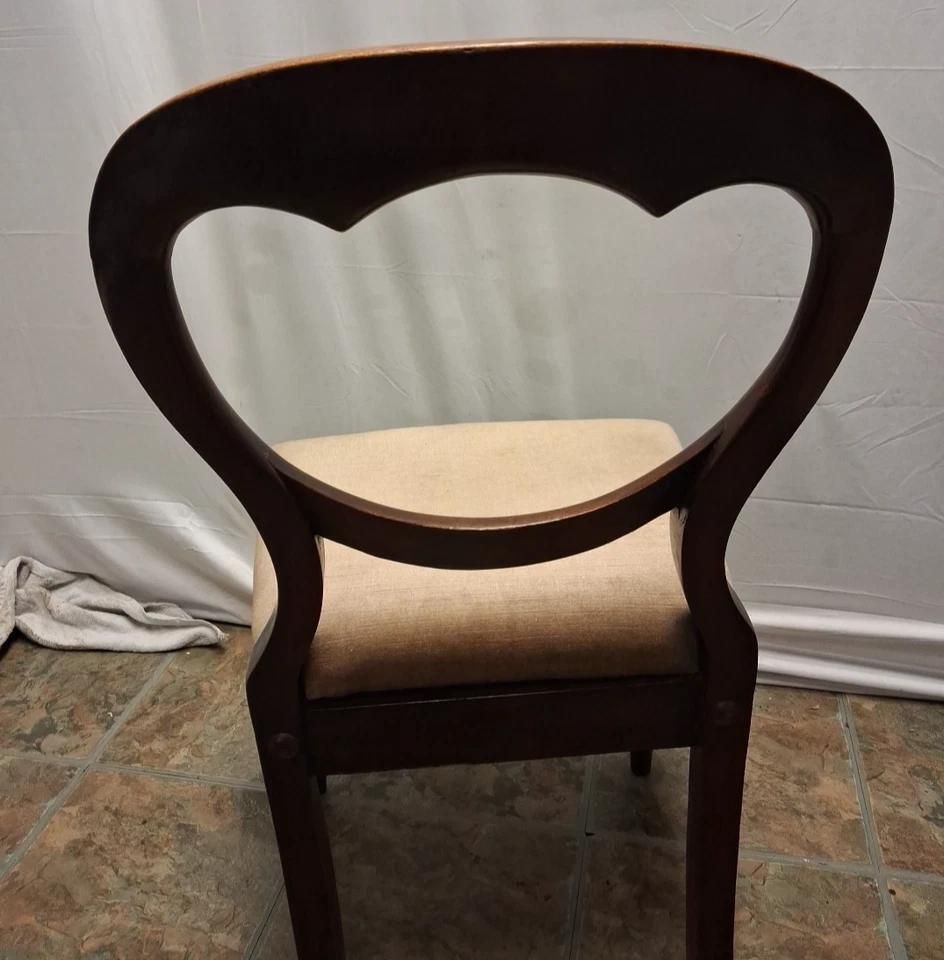 Pair Of Antique Victorian Mahogany Quality Balloon Back Side Chairs photo 260.0