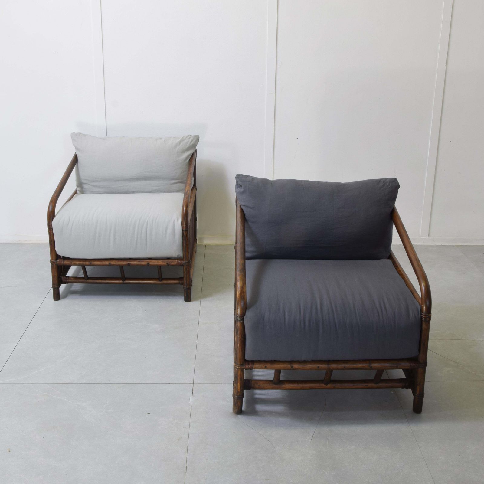 Vivai Del Sud Bamboo Rattan Armchairs 1960s. photo Furniture